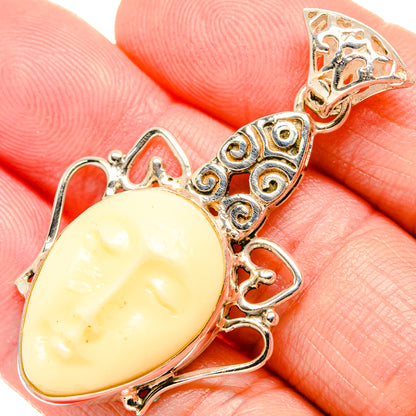 Carved Face Pendants handcrafted by Ana Silver Co - PD34291