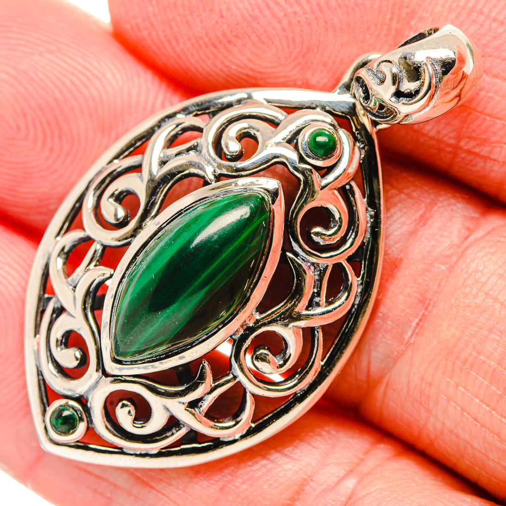 Malachite Pendants handcrafted by Ana Silver Co - PD34294