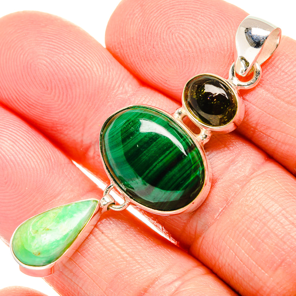 Malachite Pendants handcrafted by Ana Silver Co - PD34300