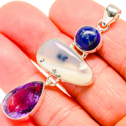 Dendritic Opal Pendants handcrafted by Ana Silver Co - PD34304