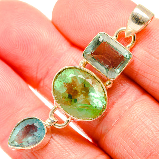 Green Fluorite Pendants handcrafted by Ana Silver Co - PD34305