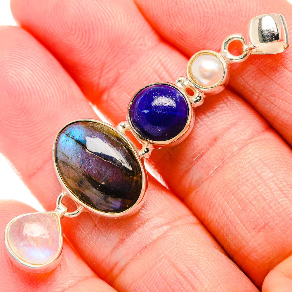 Labradorite Pendants handcrafted by Ana Silver Co - PD34306