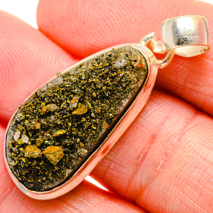Spectro Pyrite Druzy Pendants handcrafted by Ana Silver Co - PD34315