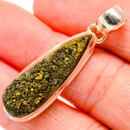 Spectro Pyrite Druzy Pendants handcrafted by Ana Silver Co - PD34317
