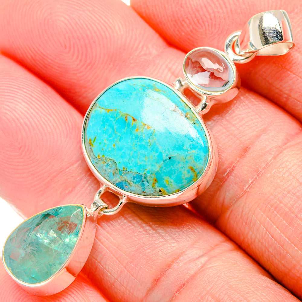 Chrysocolla Pendants handcrafted by Ana Silver Co - PD34319
