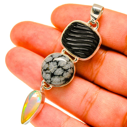 Black Onyx Pendants handcrafted by Ana Silver Co - PD3436