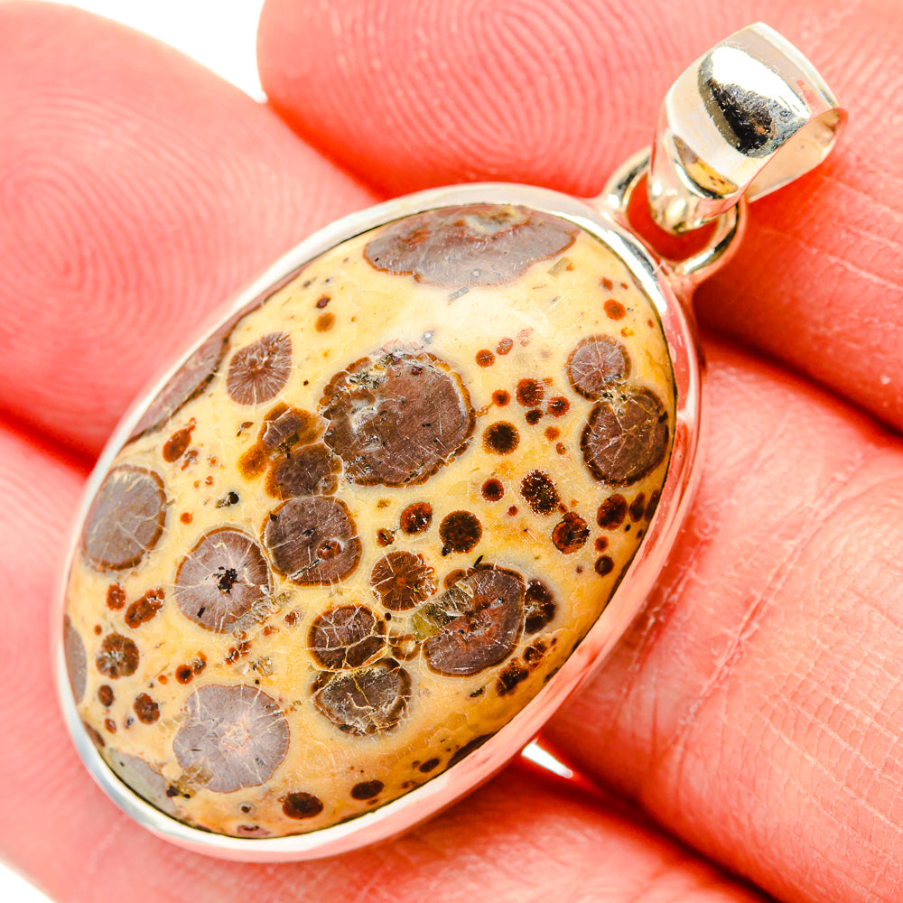 Poppy Jasper Pendant 1 3/4" (925 Sterling Silver) PD34376 Ana Silver Co