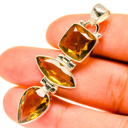Mandarin Citrine Pendants handcrafted by Ana Silver Co - PD3441