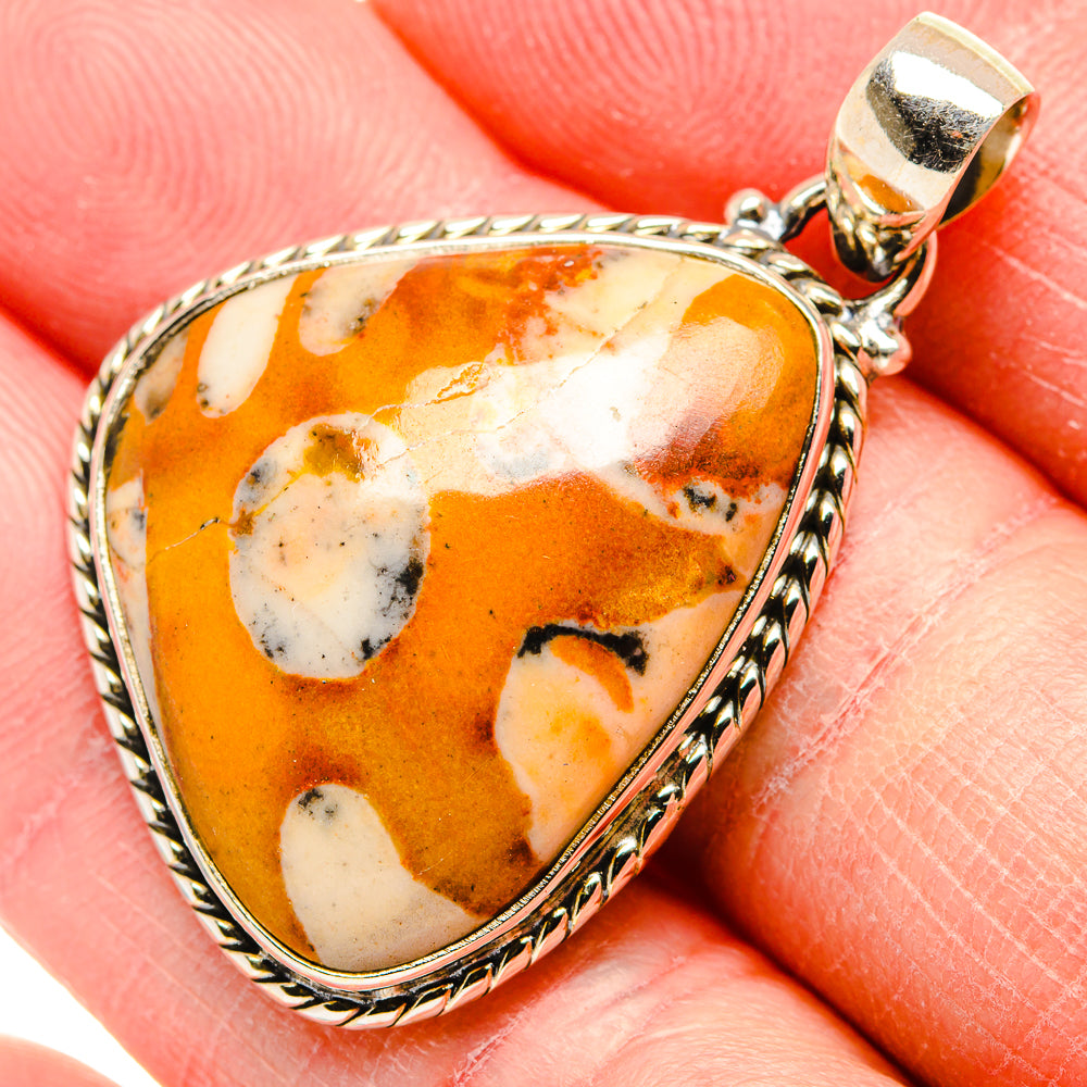 Polka Dot Jasper Pendants handcrafted by Ana Silver Co - PD34412