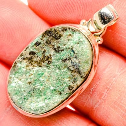 Green Fuchsite Pendants handcrafted by Ana Silver Co - PD34416