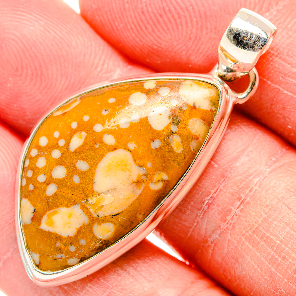 Polka Dot Jasper Pendants handcrafted by Ana Silver Co - PD34417