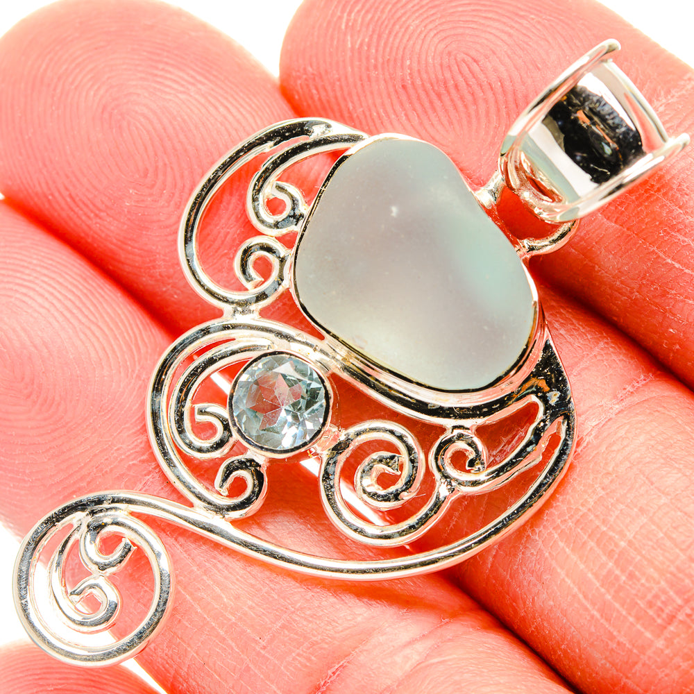 Aquamarine Pendants handcrafted by Ana Silver Co - PD34429
