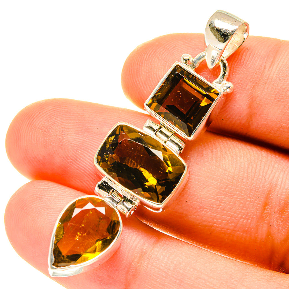 Mandarin Citrine Pendants handcrafted by Ana Silver Co - PD3443