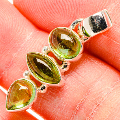 Green Tourmaline Pendants handcrafted by Ana Silver Co - PD34434