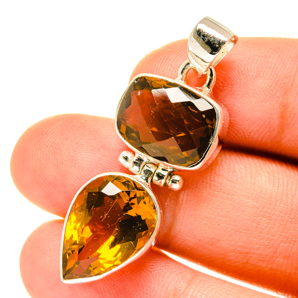 Mandarin Citrine Pendants handcrafted by Ana Silver Co - PD3444