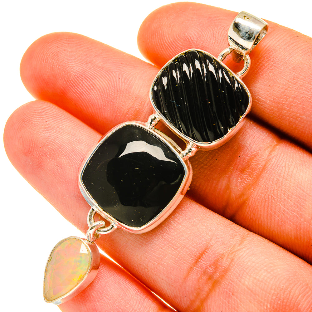 Black Onyx Pendants handcrafted by Ana Silver Co - PD3445
