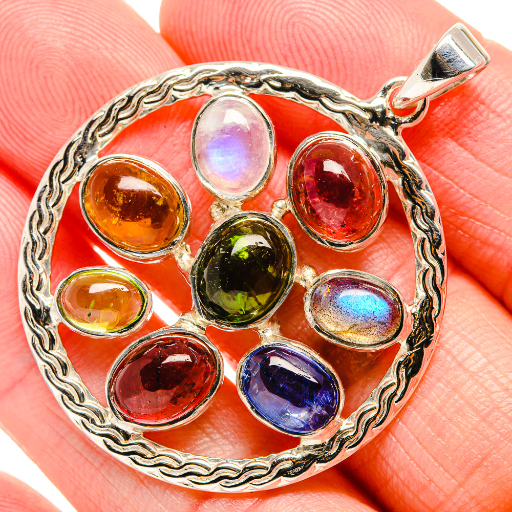Multi-stone Pendants handcrafted by Ana Silver Co - PD34497