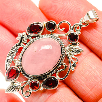 Rose Quartz Pendants handcrafted by Ana Silver Co - PD34503