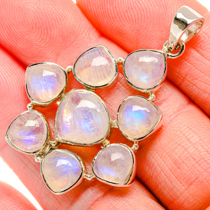 Rainbow Moonstone Pendants handcrafted by Ana Silver Co - PD34507