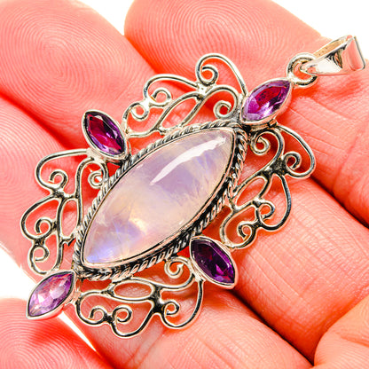 Rainbow Moonstone Pendants handcrafted by Ana Silver Co - PD34511