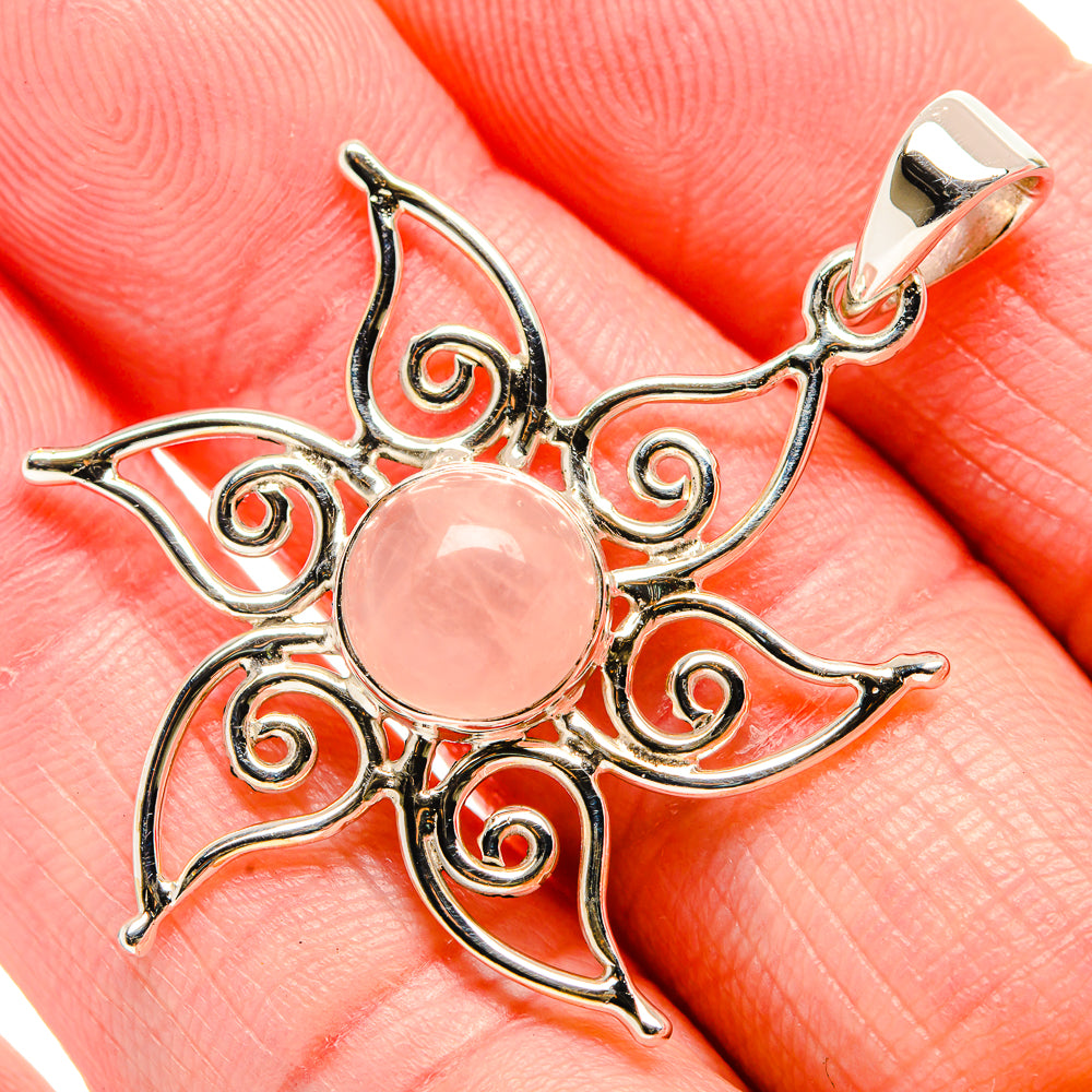 Rose Quartz Pendants handcrafted by Ana Silver Co - PD34523