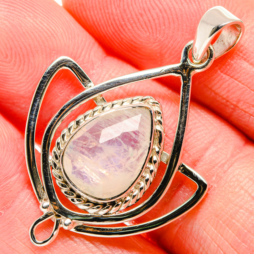 Rainbow Moonstone Pendants handcrafted by Ana Silver Co - PD34529