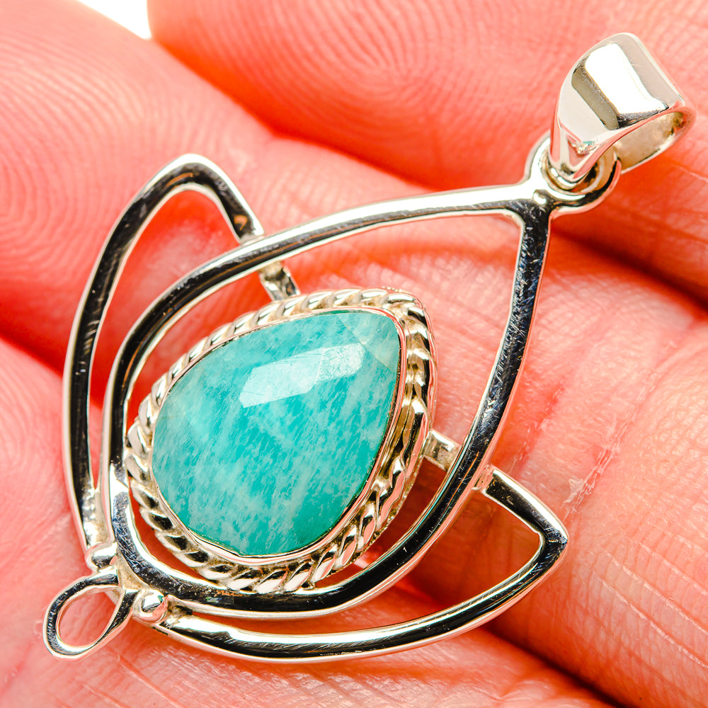 Amazonite Pendants handcrafted by Ana Silver Co - PD34549
