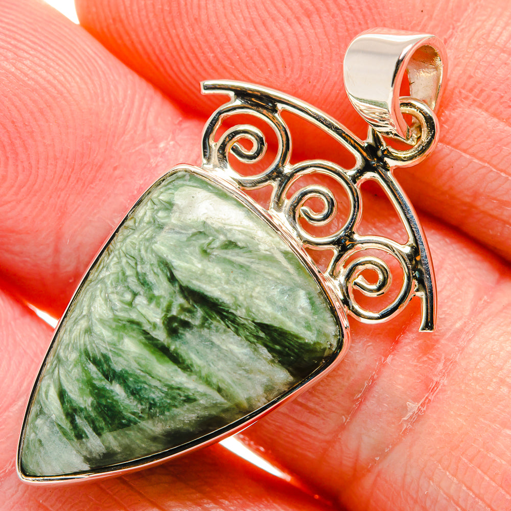 Seraphinite Pendants handcrafted by Ana Silver Co - PD34552