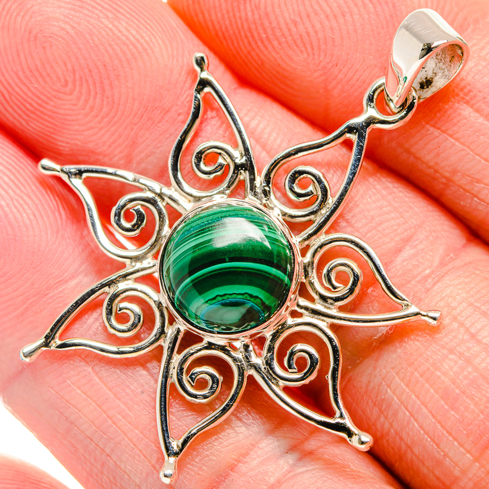 Malachite Pendants handcrafted by Ana Silver Co - PD34553
