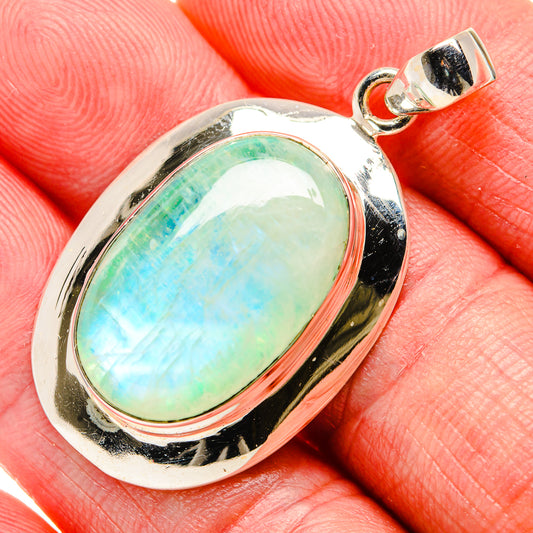 Green Moonstone Pendants handcrafted by Ana Silver Co - PD34572