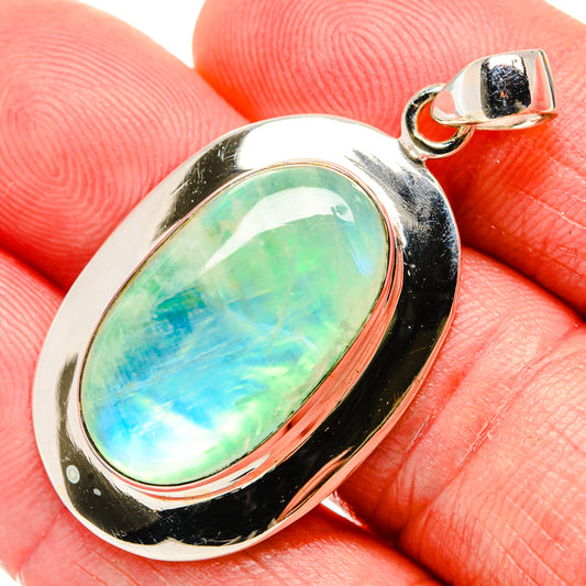 Green Moonstone Pendants handcrafted by Ana Silver Co - PD34575