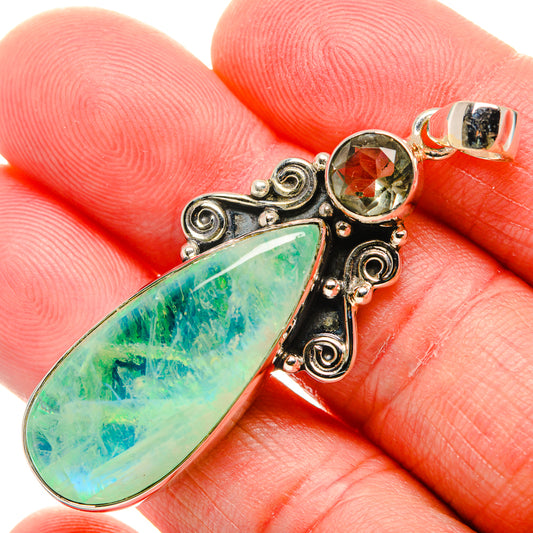 Green Moonstone Pendants handcrafted by Ana Silver Co - PD34581