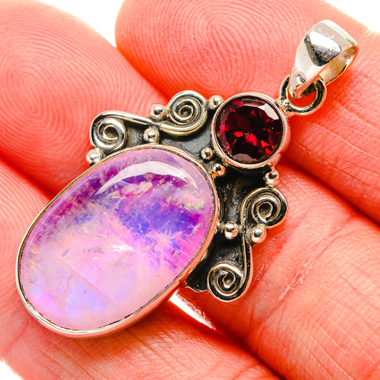Pink Moonstone Pendants handcrafted by Ana Silver Co - PD34596