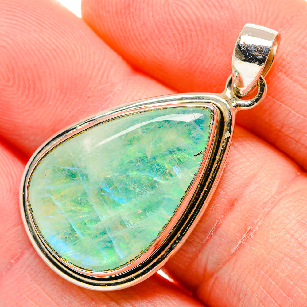 Green Moonstone Pendants handcrafted by Ana Silver Co - PD34603
