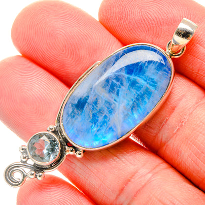 Rainbow Moonstone Pendants handcrafted by Ana Silver Co - PD34604