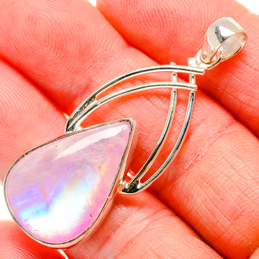 Pink Moonstone Pendants handcrafted by Ana Silver Co - PD34607