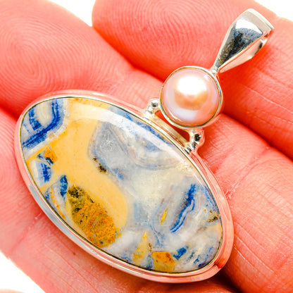 Blue Scheelite Pendants handcrafted by Ana Silver Co - PD34612