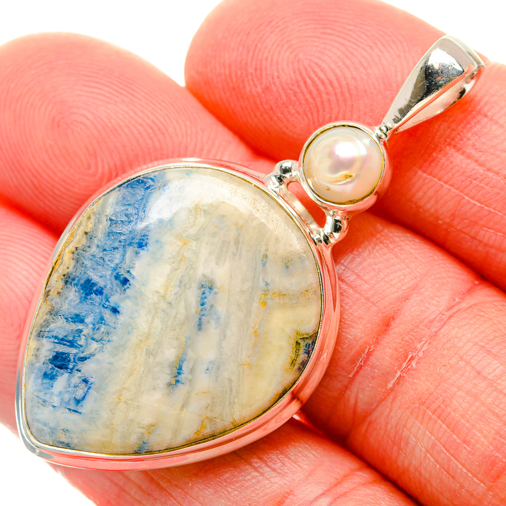 Blue Scheelite Pendants handcrafted by Ana Silver Co - PD34613