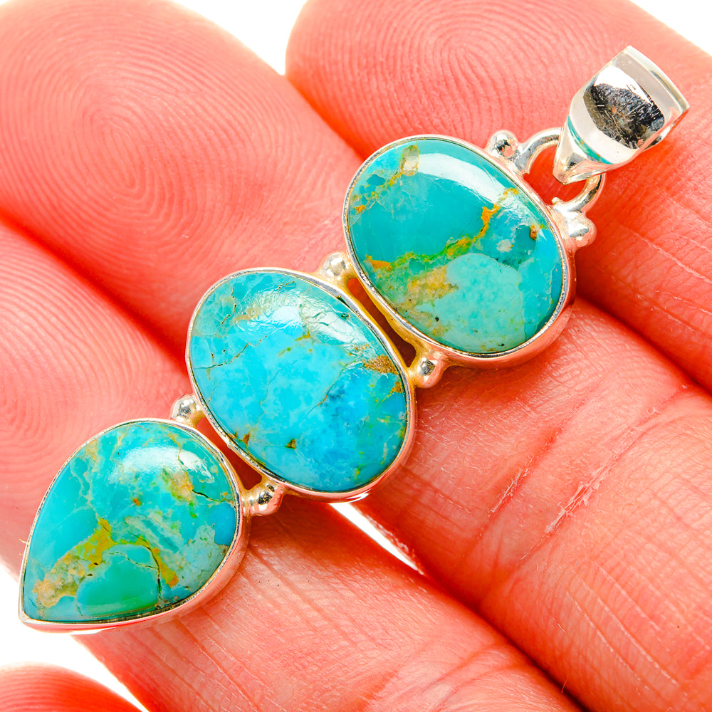 Chrysocolla Pendants handcrafted by Ana Silver Co - PD34618