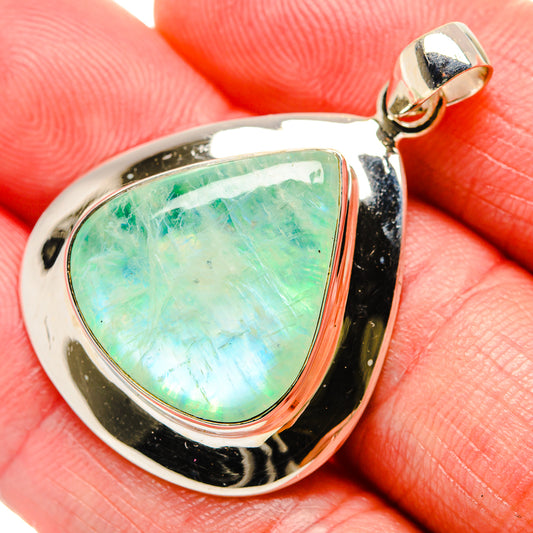Green Moonstone Pendants handcrafted by Ana Silver Co - PD34623