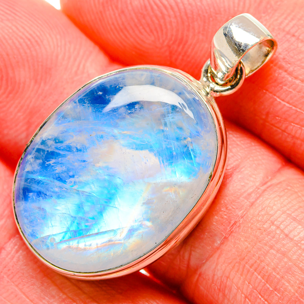 Rainbow Moonstone Pendants handcrafted by Ana Silver Co - PD34627