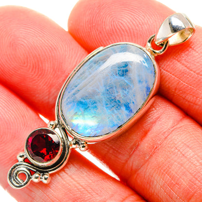 Rainbow Moonstone Pendants handcrafted by Ana Silver Co - PD34628