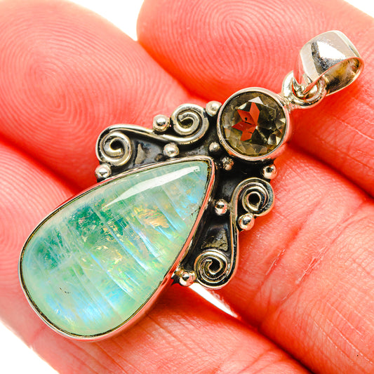 Green Moonstone Pendants handcrafted by Ana Silver Co - PD34633
