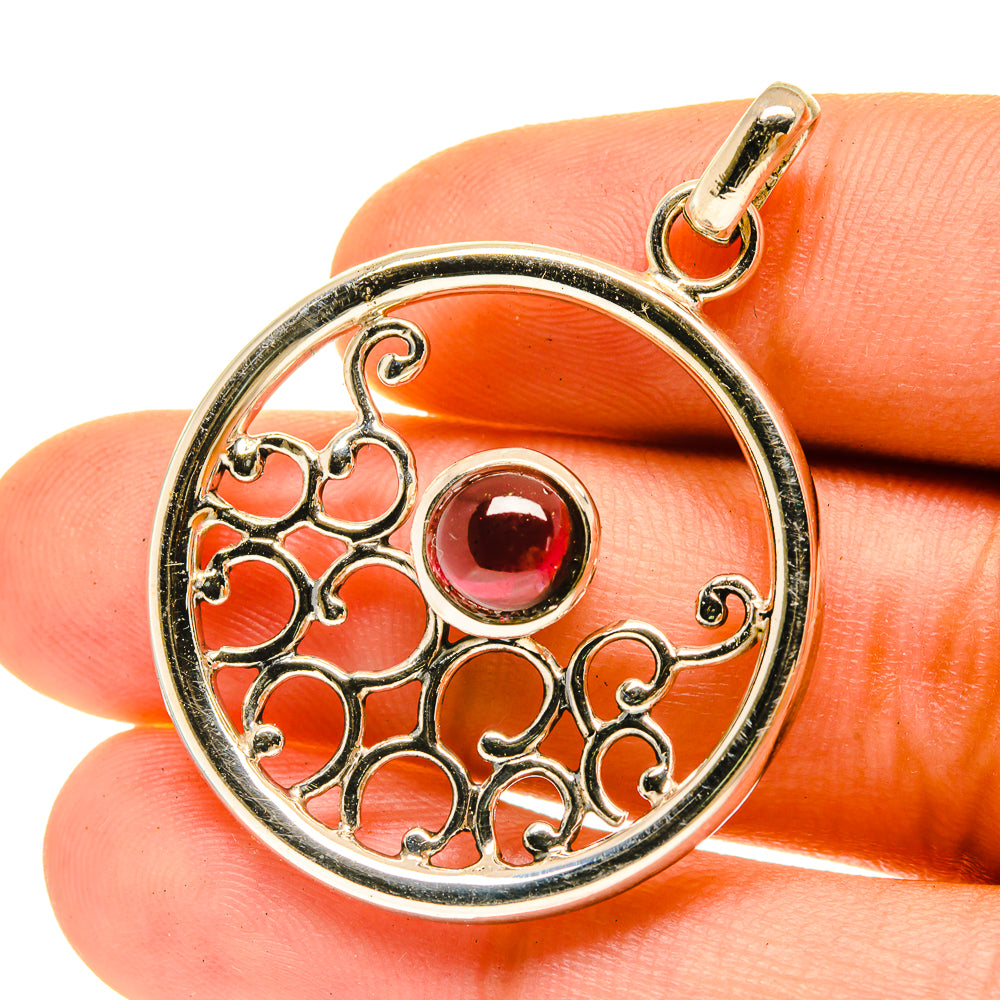 Garnet Pendants handcrafted by Ana Silver Co - PD3464
