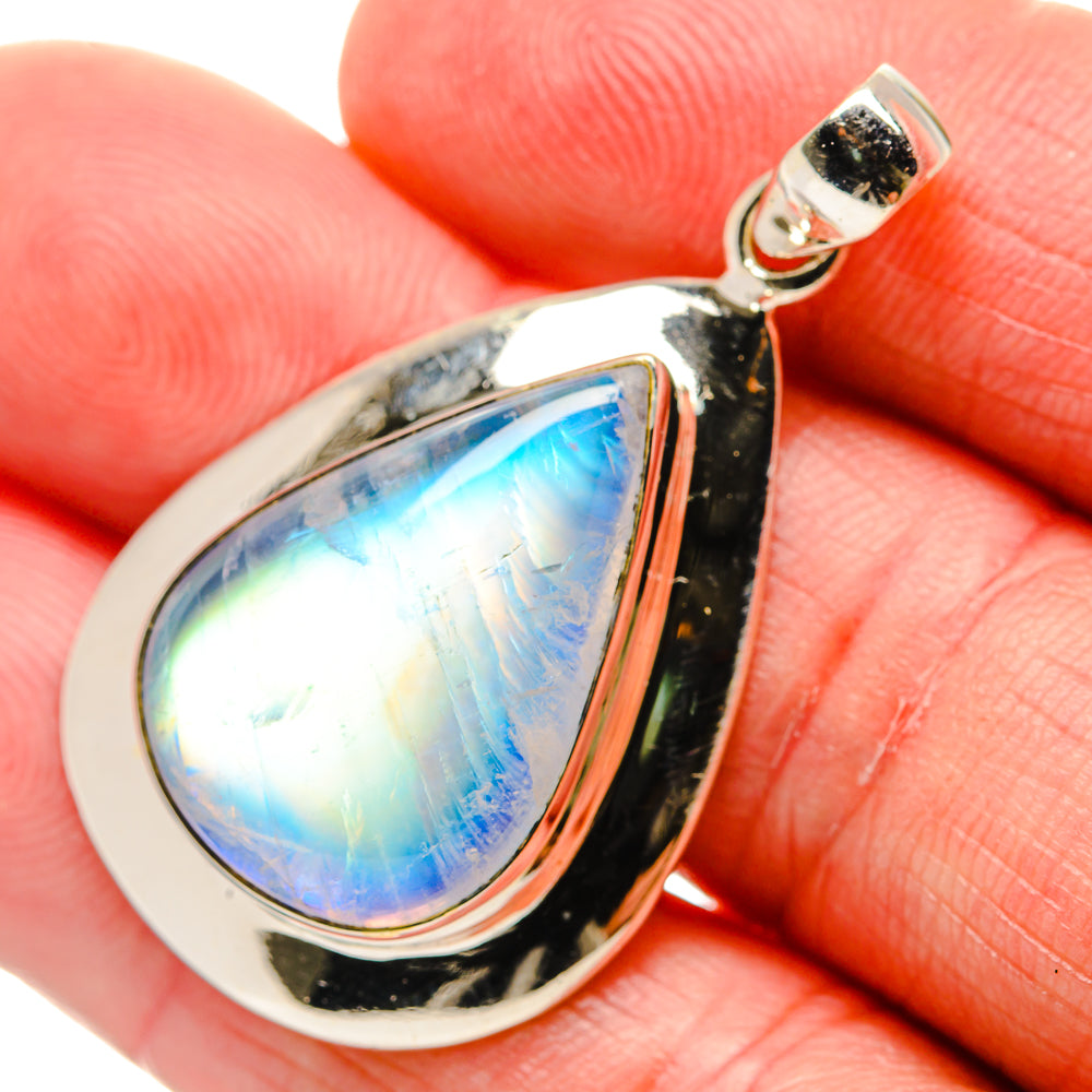 Rainbow Moonstone Pendants handcrafted by Ana Silver Co - PD34644