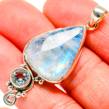 Rainbow Moonstone Pendants handcrafted by Ana Silver Co - PD34646