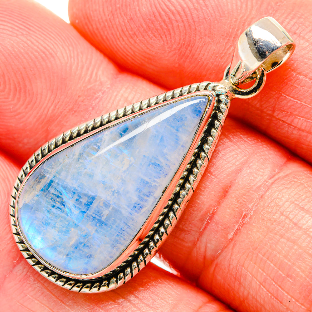 Rainbow Moonstone Pendants handcrafted by Ana Silver Co - PD34647