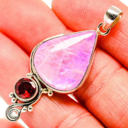 Pink Moonstone Pendants handcrafted by Ana Silver Co - PD34658