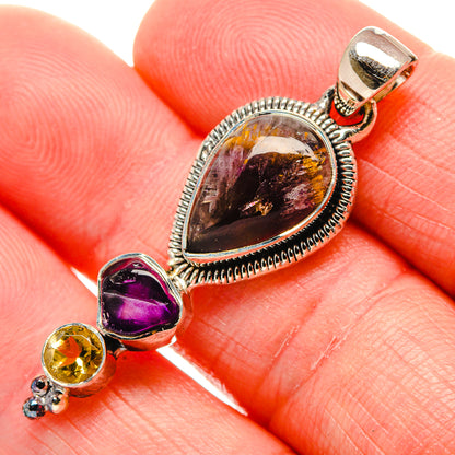 Cacoxenite Amethyst Super 7 Pendants handcrafted by Ana Silver Co - PD34661