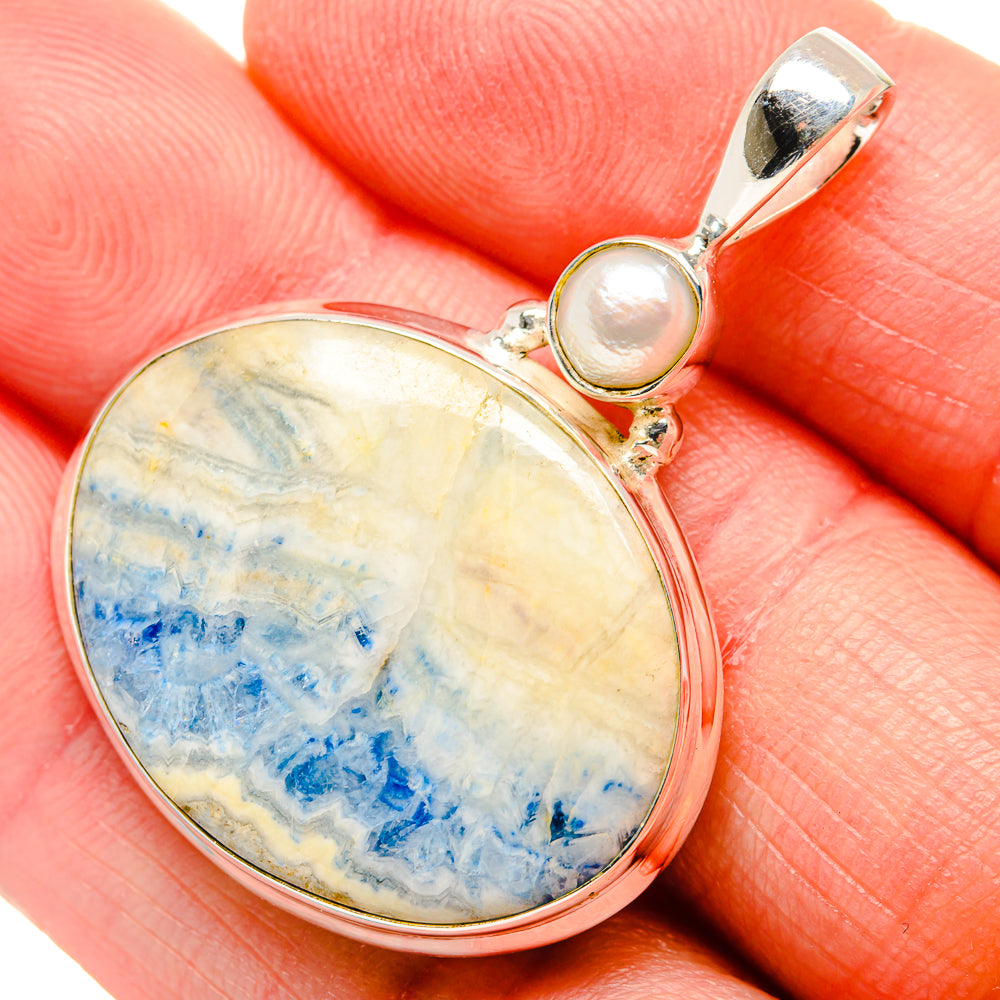 Blue Scheelite Pendants handcrafted by Ana Silver Co - PD34672